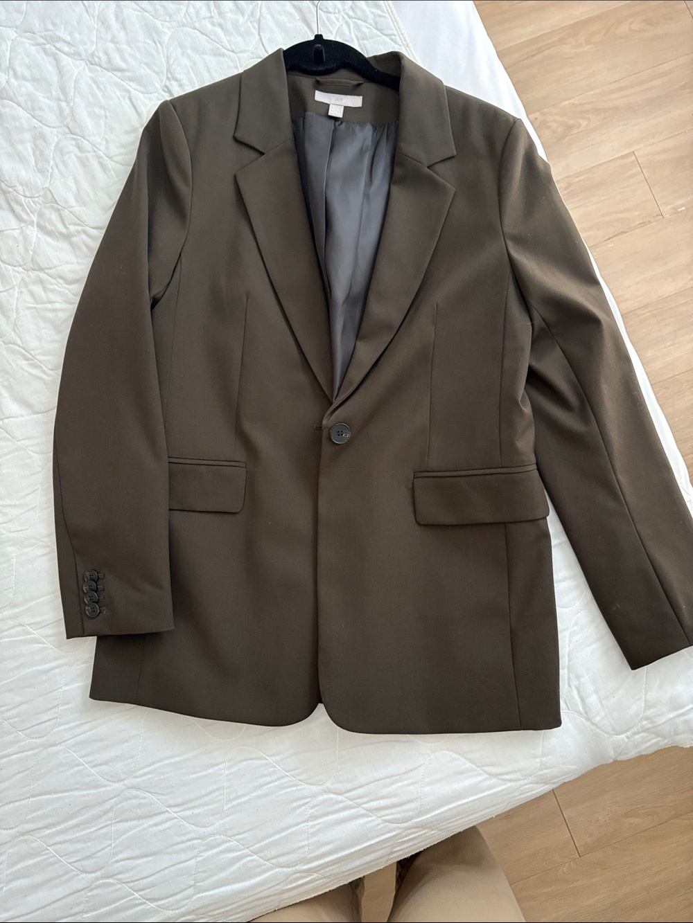 Like New Dark Olive Single-Button Blazer